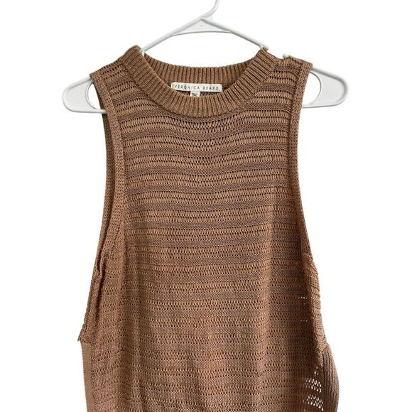 Veronica Beard Brown and Cream Knit Blouse - Picture 2 of 14